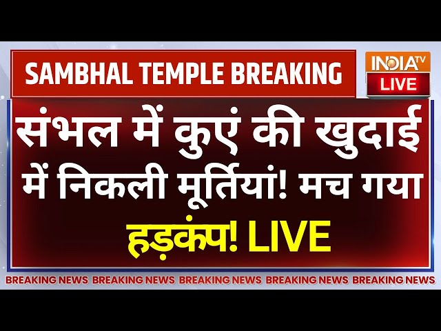 ⁣Sambhal Mandir Puja LIVE: संभल में कुएं की खुदाई में निकली मूर्तियां! मच गया हड़कंप! CM Yogi