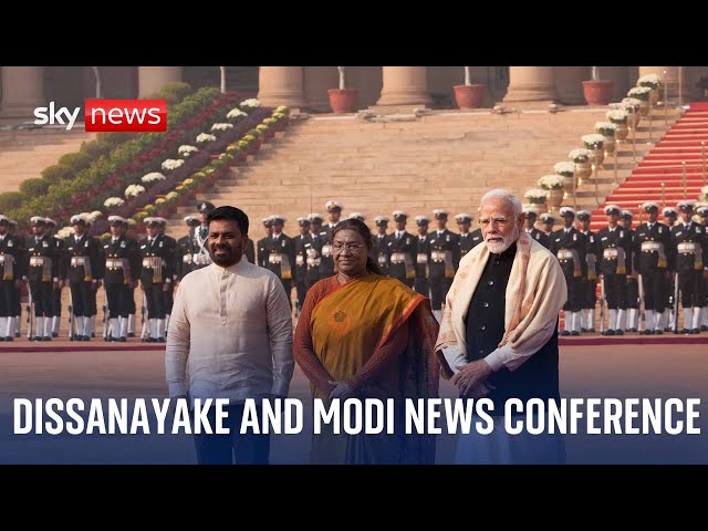 ⁣Sri Lankan President Anura Kumara Dissanayake and Indian PM Narendra Modi hold news conference