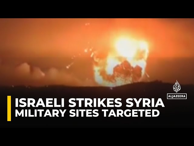 ⁣Israeli strikes target military and ammunition sites across Syria