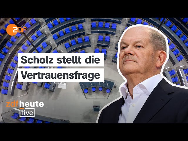 ⁣Kanzler ohne Mehrheit – Der Weg zu Neuwahlen | ZDFheute live