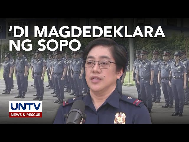 ⁣PNP, hindi magdedeklara ng Suspension of Police Operation o SOPO ngayong holiday season