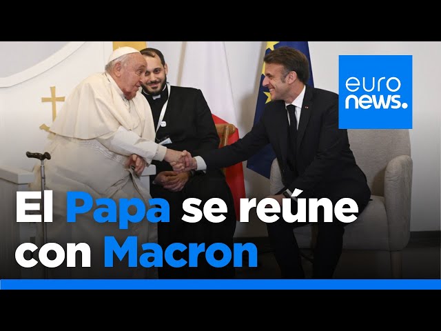 ⁣El Papa Francisco se reúne con Emmanuel Macron en Córcega: histórica visita a la isla francesa