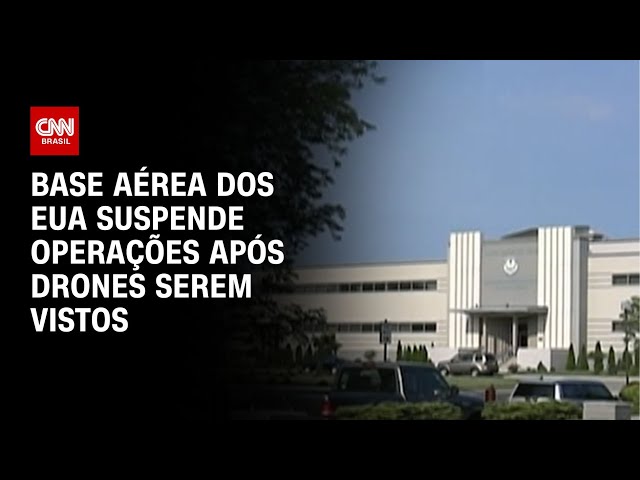 ⁣Base aérea dos EUA suspende operações após drones serem vistos | CNN NOVO DIA