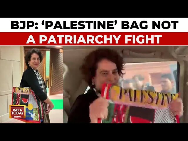 ⁣Priyanka A Bigger Disaster Than Rahul: BJP Slams Priyanka Gandhi For 'Palestine Bag' In Pa