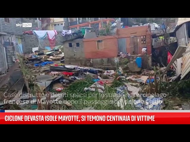 ⁣Ciclone devasta Mayotte, si temono centinaia di vittime