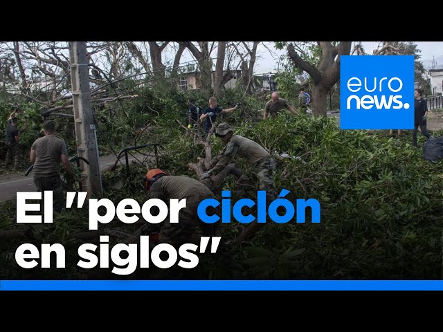 ⁣Francia teme hasta 1.000 muertos en Mayotte tras el paso del ciclón Chido