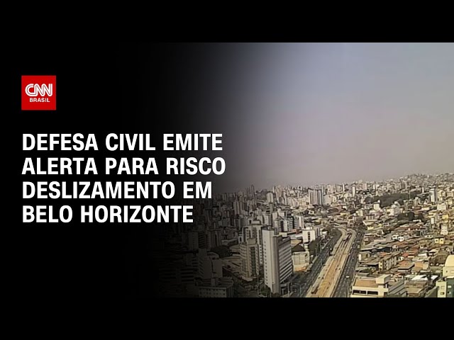 ⁣Defesa Civil emite alerta para risco de deslizamento em Belo Horizonte | LIVE CNN