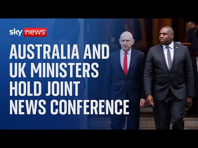 ⁣Foreign Secretary and Defence Secretary hold news conference alongside Australian counterparts