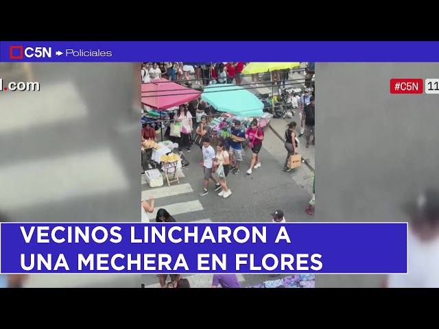 ⁣VECINOS LINCHARON A UNA MECHERA en FLORES