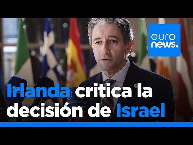 ⁣El primer ministro irlandés considera "lamentable" la decisión de Israel de cerrar su emba