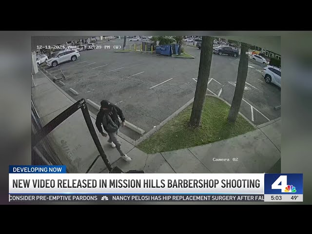 ⁣New video released in Mission Hills barbershop shooting