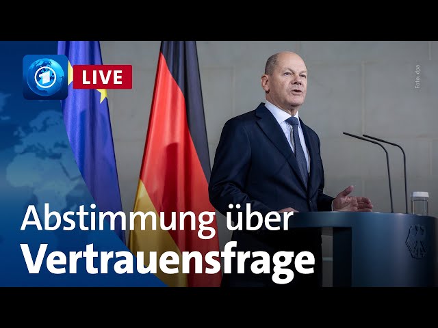 ⁣Bundestag stimmt über Vertrauensfrage von Bundeskanzler Scholz ab