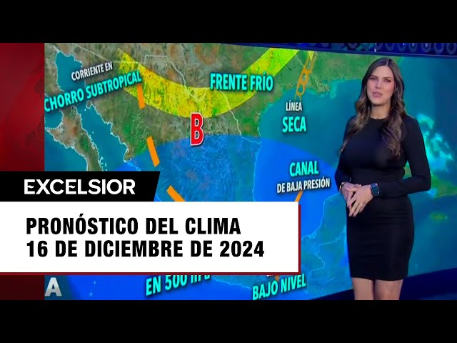 ⁣Clima para hoy 16 de diciembre de 2024