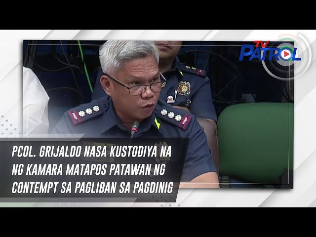 ⁣PCol. Grijaldo nasa kustodiya na ng Kamara matapos patawan ng contempt sa pagliban sa pagdinig