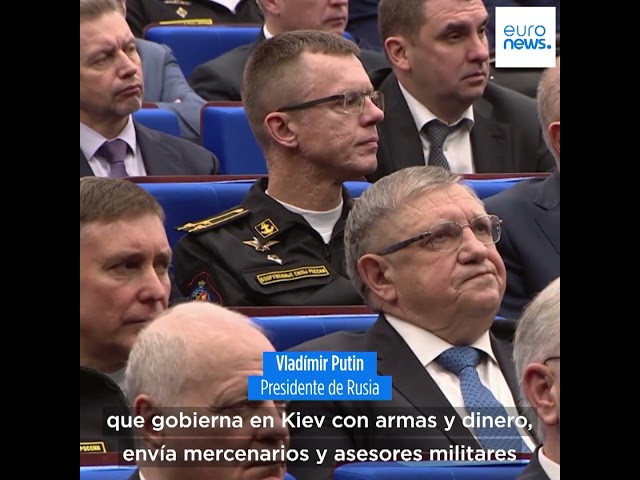 ⁣Putin amenaza a la OTAN en una reunión anual con sus militares