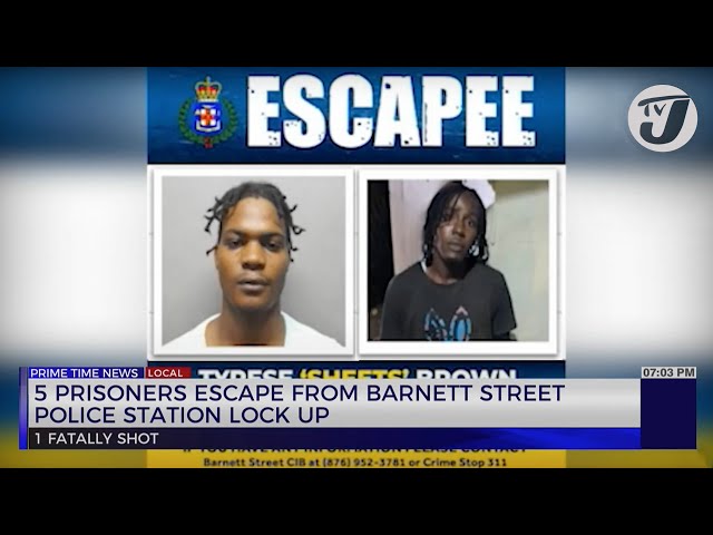 ⁣5 Prisoners Escape from Barnett Street Police Station Lock-up | TVJ News