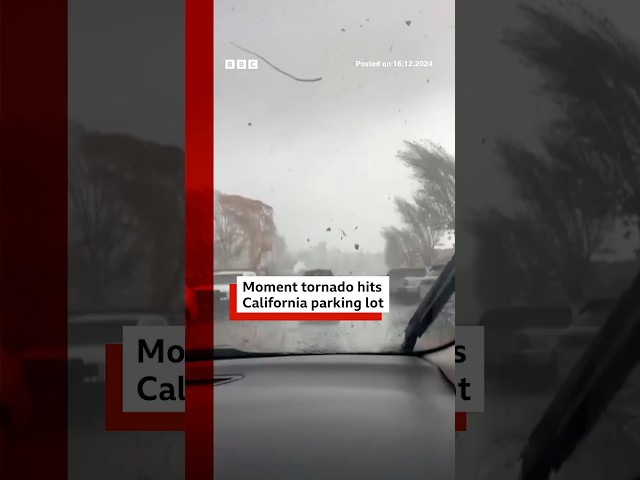 ⁣Tornado in California injures at least four after striking a parking lot. #US #Tornado #BBCNews