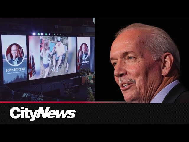 ⁣Thousands gather to remember former B.C. premier John Horgan