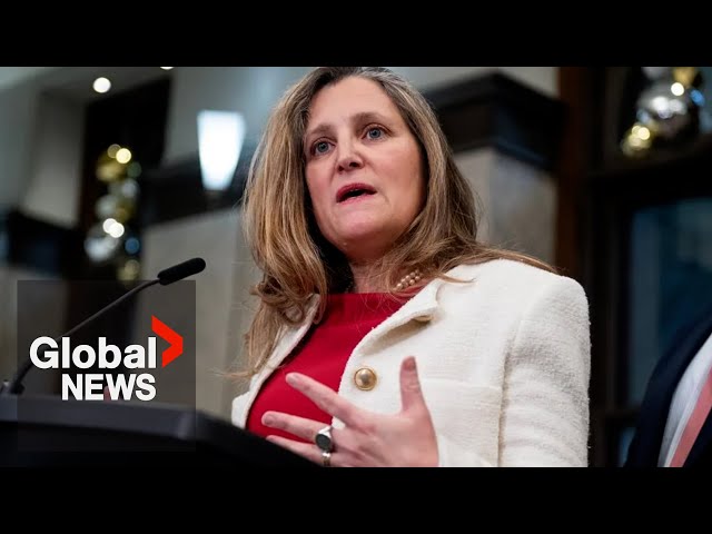 ⁣Freeland resigns from cabinet, blames Trudeau for decision