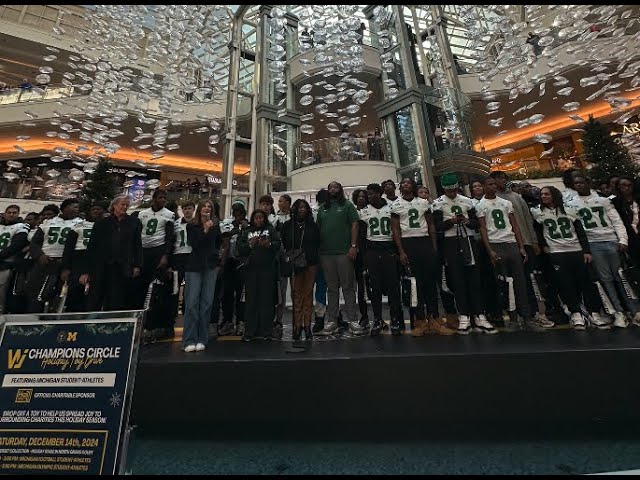 ⁣Cass Tech football team honored at Somerset after winning championship