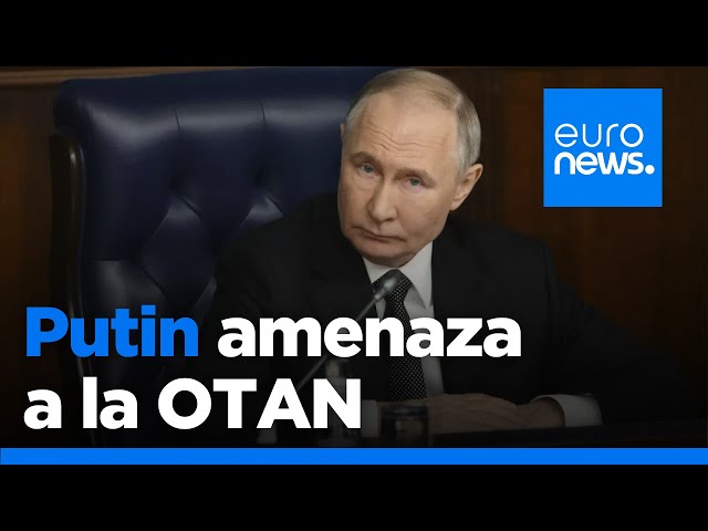 ⁣Putin amenaza a la OTAN con una escalada bélica en una reunión anual con sus militares