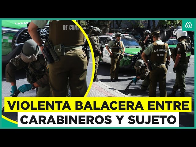 ⁣Violenta balacera entre Carabineros y sujeto en Puente Alto