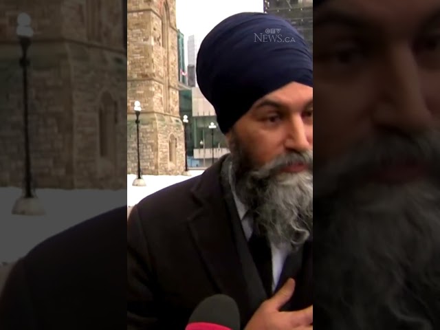 ⁣Singh asked if Trudeau's time has run out: "absolutely"