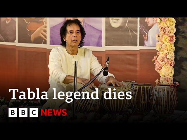 ⁣Legendary Indian tabla player Zakir Hussain dies at 73 | BBC News