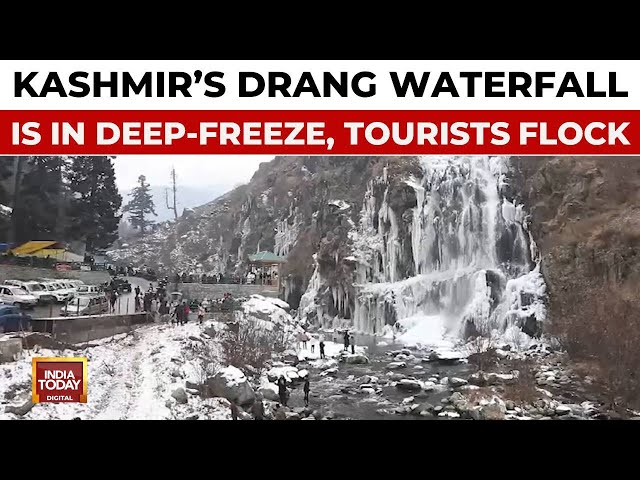 ⁣Kashmir’s Frozen Waterfall: Must-Visit Tourist-Spot In The Valley Is In Deep Freeze | India Today