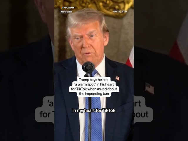 ⁣Trump says he has 'a warm spot' in his heart for TikTok when asked about impending ban