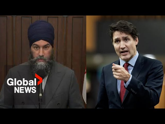 ⁣NDP’s Singh calls for Trudeau to resign, says “all options on the table” for non-confidence vote