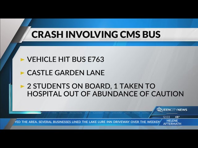 ⁣Student hospitalized in E CLT bus wreck: Officials