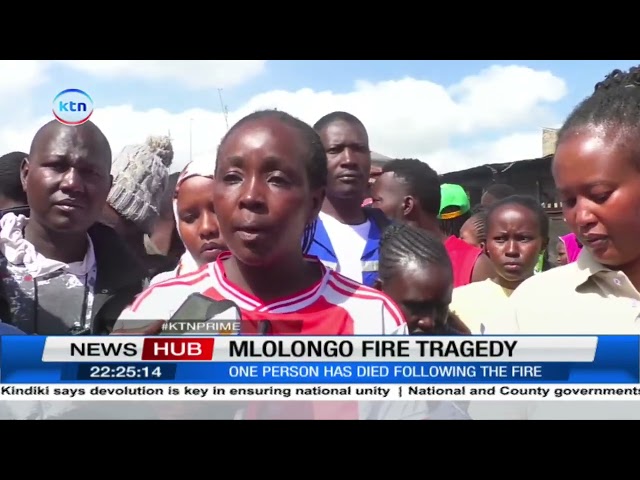 ⁣Mlolongo fire tragedy claims one life as traders count loses