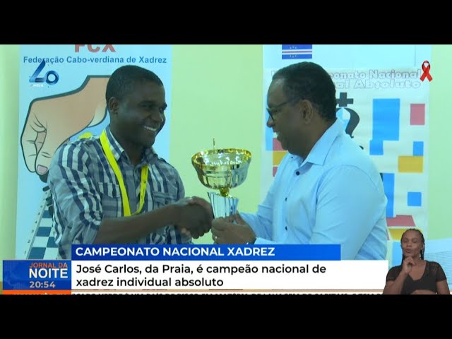 ⁣José Carlos, da Praia, é campeão nacional de xadrez individual absoluto