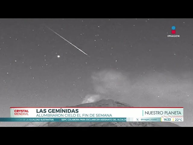 ⁣Mire cómo se iluminó el cielo cerca del Popocatépetl | Noticias con Crystal Mendivil