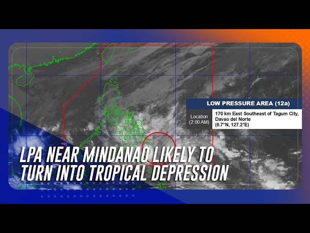 ⁣LPA near Mindanao likely to turn into tropical depression