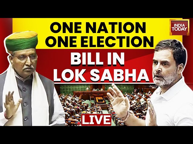 ⁣Lok Sabha LIVE: One Nation One Election Bill In Parliament | Arjun Ram Meghwal Speech | Rahul Gandhi