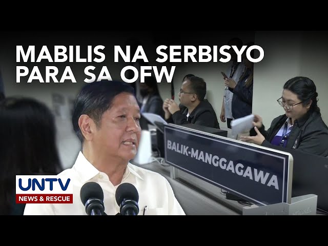 ⁣Komplikasyon ng burukrasya sa serbisyo sa OFW, aalisin ng one-stop shop ng DMW — PBBM