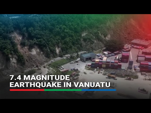 ⁣DRONE FOOTAGE: Landslides after 7.4 magnitude quake in Vanuatu