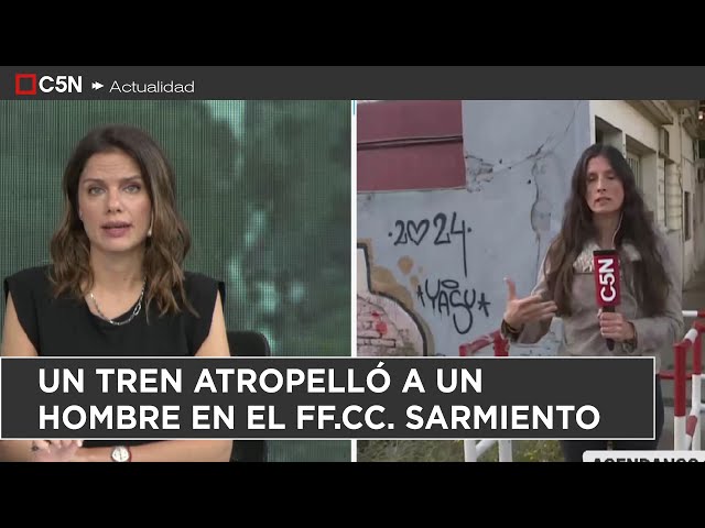 ⁣UN TREN ATROPELLÓ A UN HOMBRE EN EL FF.CC. SARMIENTO