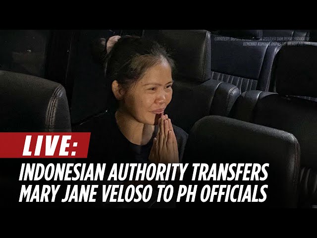 ⁣LIVE: Transfer of Mary Jane Veloso to Philippine Authorities