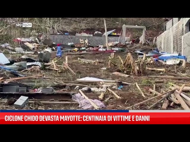 ⁣Case polverizzate da un ciclone nelle isole Mayotte