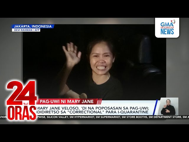 ⁣Mary Jane Veloso, ibibiyahe pa-airport mula piitan niya sa Jakarta, 9PM PHL time | 24 Oras