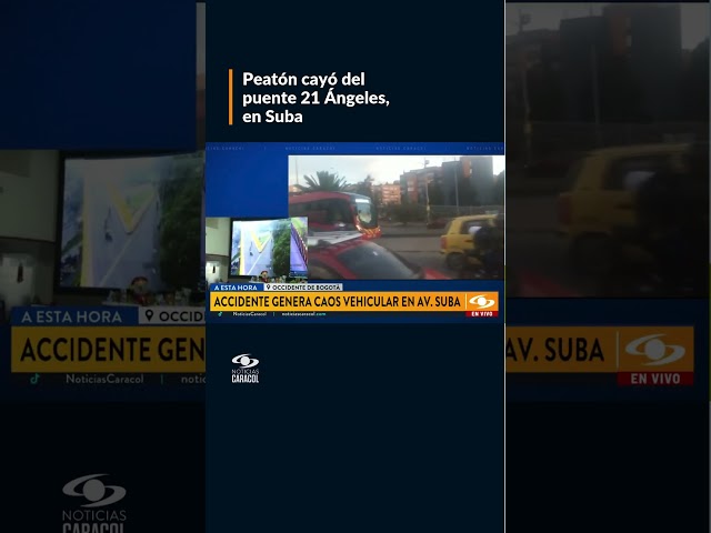 ⁣Tragedia en Bogotá: peatón cayó del puente 21 Ángeles, en Suba, y falleció en el sitio