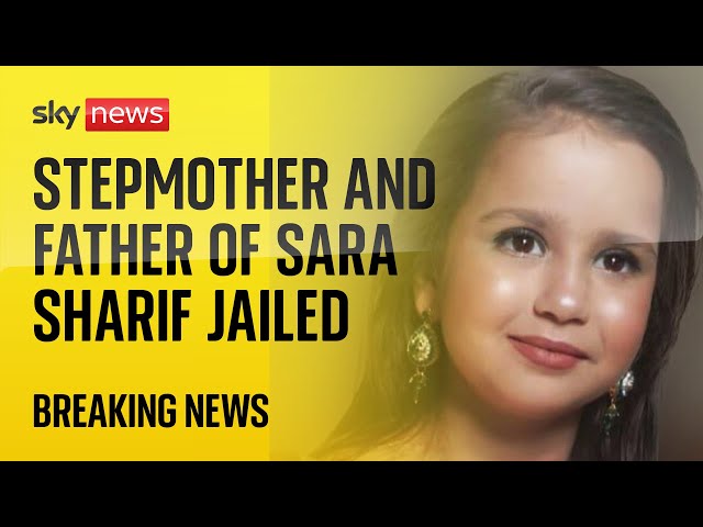 ⁣Sara Sharif: Father Urfan Sharif and stepmother jailed for life for 10-year-old's murder