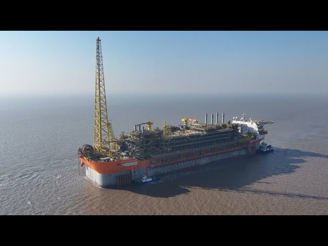 ⁣World's largest FPSO vessel sets sail from Jiangsu