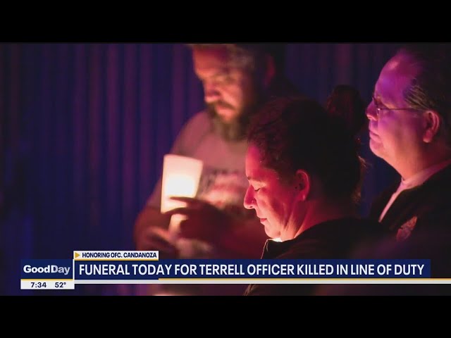 ⁣Funeral today for Terrell PD officer killed on duty