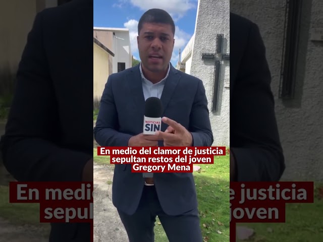 ⁣En medio del clamor de justicia sepultan restos de joven Gregory Mena