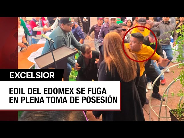 ⁣Alcalde electo de Santo Tomás de los Plátanos evita ser detenido durante su toma de protesta