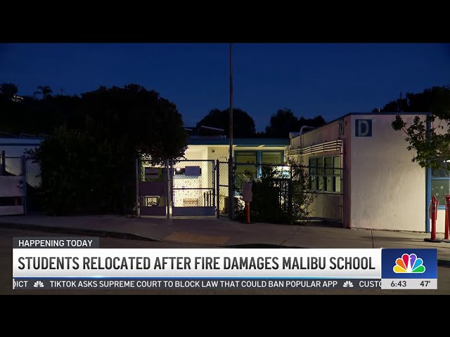 ⁣Students relocated after damages in Malibu school